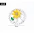 Import Sunflower wreath brooch high-grade corsage female scarf buckle cute Japanese and Korean pin creative retro Joker accessories from China
