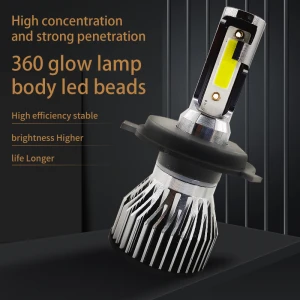 Super Bright headlight bulbs led IP68 Waterproof 48w COB Car h4 led headlight bulb