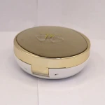 Superior quality luxury white bottom gold cap cosmetic air cushion bb foundation case for make up packaging