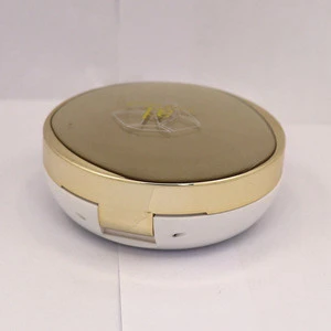 Superior quality luxury white bottom gold cap cosmetic air cushion bb foundation case for make up packaging