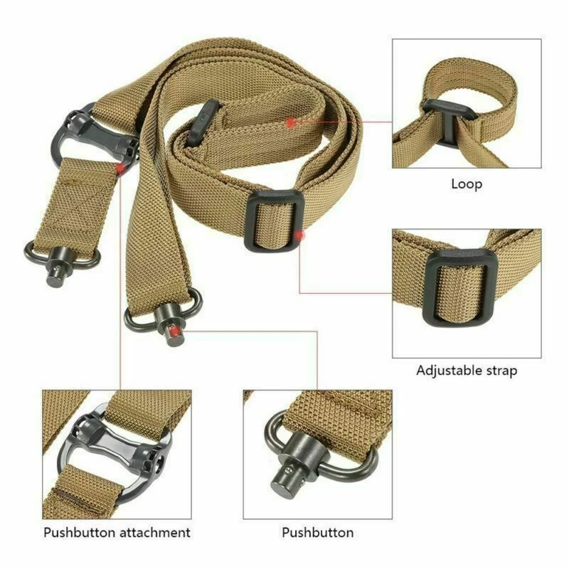 Tactical Multi-functional Gun Rope High Quality Webbing Nylon Airsoft Sling MS-4 Sling Double Point Sling