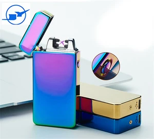 Top quality lighter wholesales from china factory supply dual-arc mini usb chargeable lighter