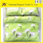Twill weave 100 Polyester printed textile fabrics from changxing factory direct fabric to make bedsheets