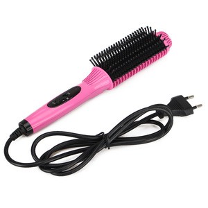 Two-In-One Portable Fast Hair Straightener Electric Brush Comb Straightening Irons Auto Straight Hair Comb Curling Styling Tools