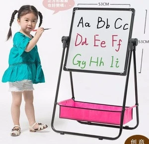 Two - sided magnetic children&#039;s drawing board with lifting frame  kids magnetic drawing board kids drawing board