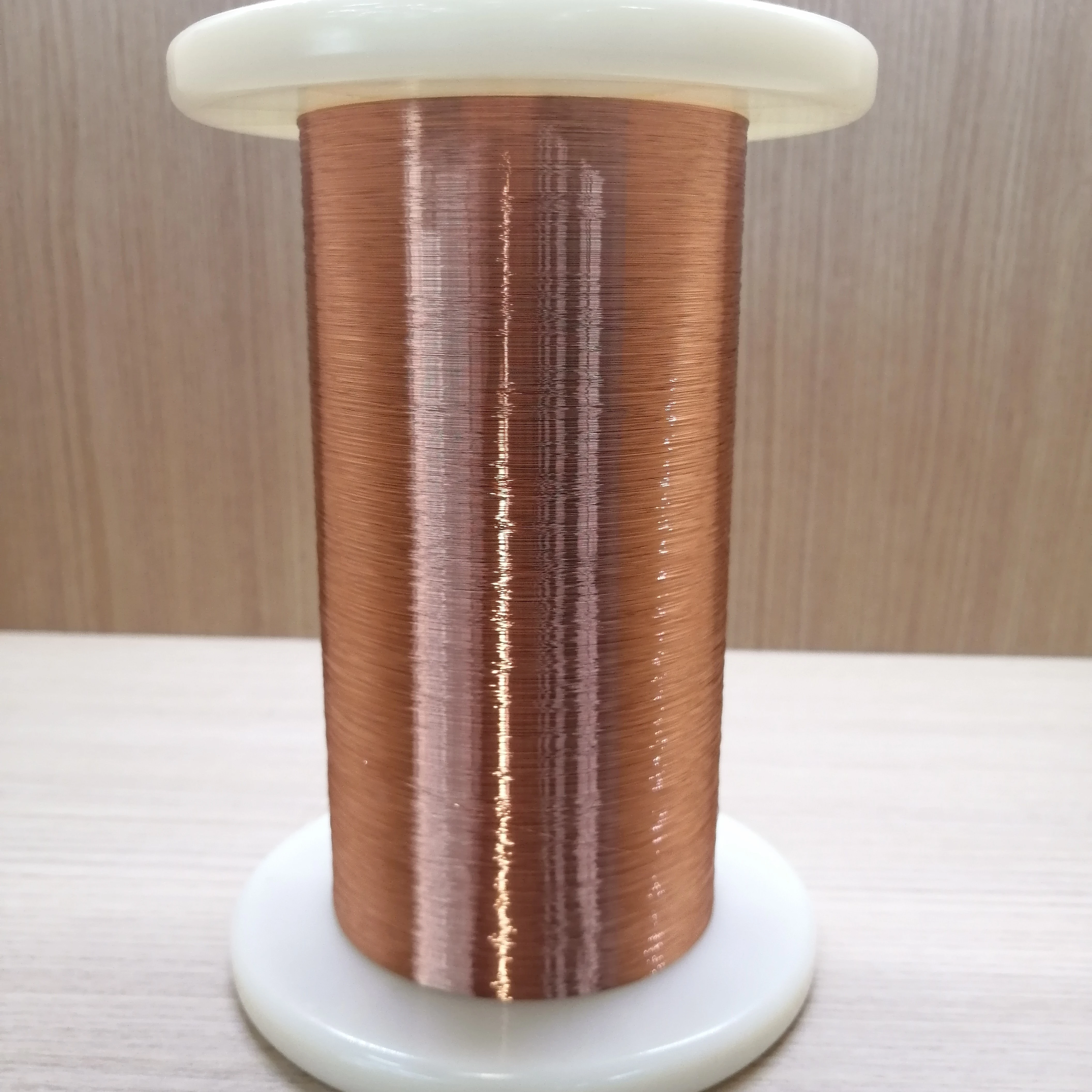 Ultra-fine enameled wires 0.09mm Polyesterimide enameled round copper wires with self bonding layer.