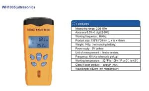 Ultrasonic Distance Meter 18m with laser point WH1005 Factory direct sale