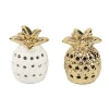 Unique cheap promotion gift craft ceramic gold pineapple wedding home decoration pieces