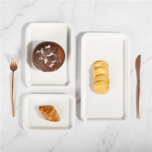 Unique design fine porcelain dinnerware luxury cake stand custom ceramic serving platter with stand