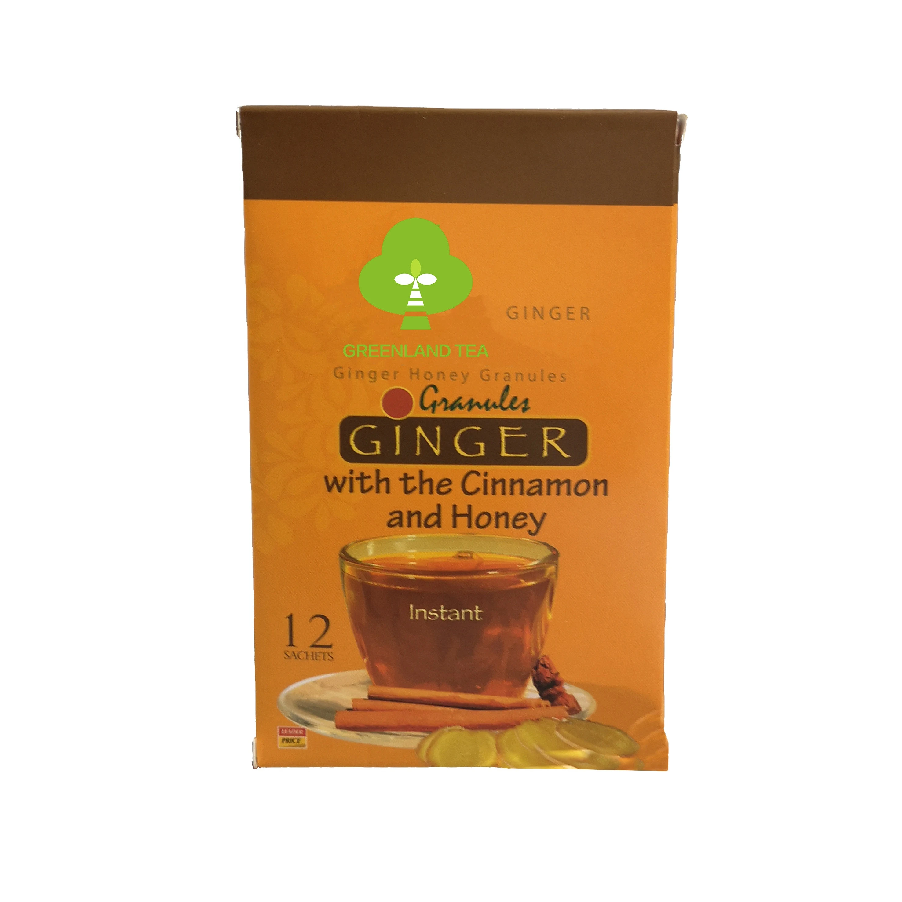 Unique flavor of cinnamon instant ginger tea