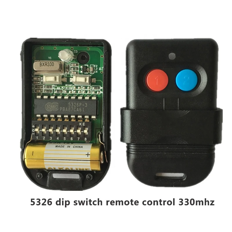 Universal SMC5326  330mhz 8 dip switch auto garage door compatible remote control
