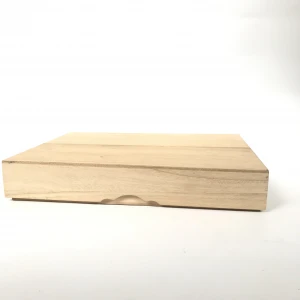 Unpainted Natural Wooden Jewelry Box Gift Plain Simple DIY Handmade Wood Craft