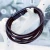 Import V&amp;R Fashion Woven Bracelet Stainless Steel Bangle Jewelry Adjustable Braid Brown Leather Men Bracelets from China