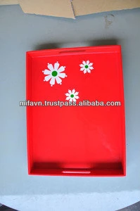 Vietnamese Lacquerware- beautiful red serving tray