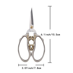 Vintage Exquisite Flower Scissors Household Fabrics Sewing Shears