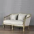 Import Vintage Home Fabric Furniture Solid Wood Design Wooden Frame Loveseat Wedding Living Room Sofa from China