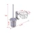 Import Wall-mounted aluminum toilet brush holder with shelf KXL-5407 from China