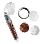 Water Therapy SPA Shower Head High Pressure Anion Filter Bath Head Water Saving Shower Activated Ion Negative Ball Shower Nozzle