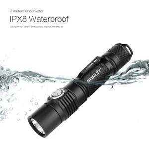 Waterproof IP68 Torch L2 led flashlight long range rechargeable