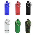 Waterproof Seal Custom Mini Aluminum drug Box bottle Pill case container keychain