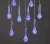 Import Wedding Props Acrylic 10 head water drop chandeliers Acrylic Light for wedding decoration from China