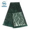 Wedding Spandex Lace 5 Yard Roll Wholesale Green Net Embroidery Sequin Fabric
