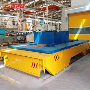 Weighting scale rail battery operated platform truck for carrying steel
