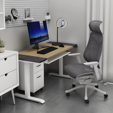 Wesome Office electric height adjustable section motor standing computer table desk