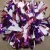 Import Wetlook Purple Cheer Matte Solid Color Cheering Fun Stick Handle Cheer Pom Poms from China