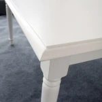 White Color Hotel Wood Dining Table Design