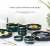 Import White color Nordic luxury gold rim ceramic dinnerware sets from China