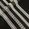 White French Appliques Guipure Fabrics Bridal Milk Silk/Micro Fiber Embroidery Lace Trimmings