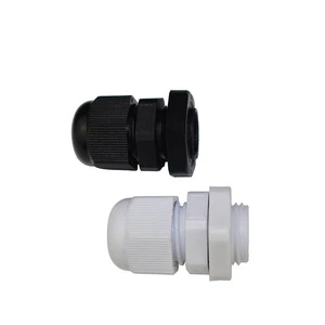 White or black temperature resistant waterproof nylon cable gland