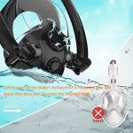 Wholesale Adult Anti-fog Dry Full Face Snorkel Mask with Two Snorkels Silicone Scuba Diving Equipment