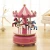 Import wholesale baby decoration design colorful wooden merry go round music box birthday gift music box from China