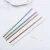 Import Wholesale bar accessories cheap metal stainless steel colorful reusable drinking straws with cleaning brush and case from China