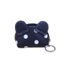 Wholesale black white dot cute bear design keychain pouch coin purse
