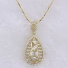 Wholesale Bridal fashion costume american diamond necklace earring jewelry 18k gold plated wedding body jewelry sets