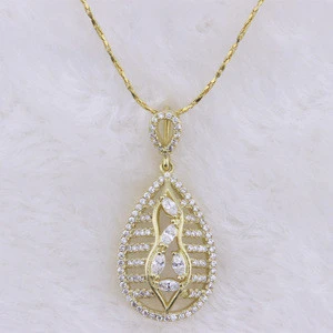 Wholesale Bridal fashion costume american diamond necklace earring jewelry 18k gold plated wedding body jewelry sets