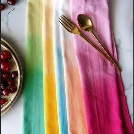 Wholesale Bulk Sale Customize Kitchen Dip Dyed golf napkin Linen Tea Towel Coffee Tea Towels manufacturers from India