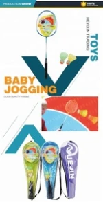 wholesale cheap toys steel badminton racket for kids