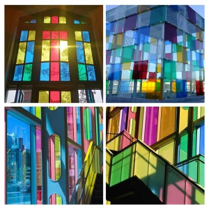 Wholesale Customized Shopping Mall Hotel Rainbow Colorful Self Adhesive Decoration Film Glass Window Tint Film
