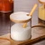 Import wholesale empty 300ml wooden lid spice jar set with spoon from China