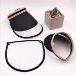 Wholesale Fashion Protective Hat Transparent Shield Sunshade Straw Hats For Women