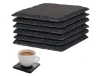 Wholesale handmade Black Wood Coasters for Drink Spill Tabletop Protector  Set of Four mat for glasses mug customizable design