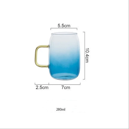 Wholesale High Borosilicate Glassware Handmade Colored Drinking Glass Water Cup Glass Jug Set