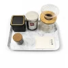 Wholesale Mini Bars Chocolate Marble White Rectangle Food Meals Serving Tray