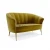 Import wholesale modern office furniture reception sofa 2 seater velvet fabric gold stainless steel legs sofa bed from China