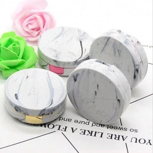 Wholesale New Round Marble Contact Lens Case Electroplating Luxury Case Contact Lenses Personalized Custom Contact Lens Case