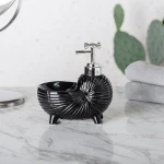 Wholesale novelty black decoration dispensers / ceramic shampoo liquid soap dispenser
